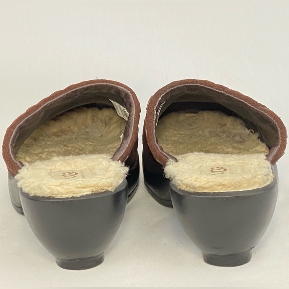 UGG Fiona Suede Mule Slip On Clog Shoes Brown Sz 8 Shearling 5546 Copper Studded - Picture 10 of 16